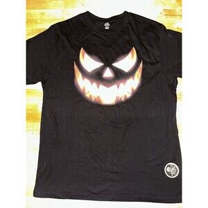 Celebrate Halloween Black Jack O'Lantern T-shirt Mens L Cotton Blend NWT